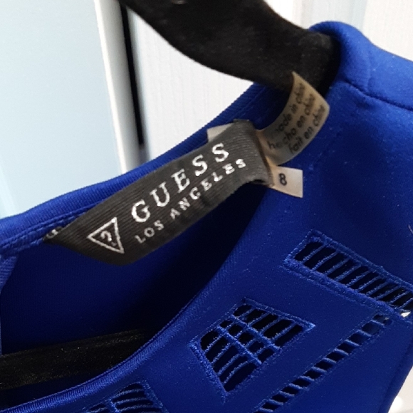 Guess Cobalt Blue Sleeveless Midi Dress - Picture 7 of 8